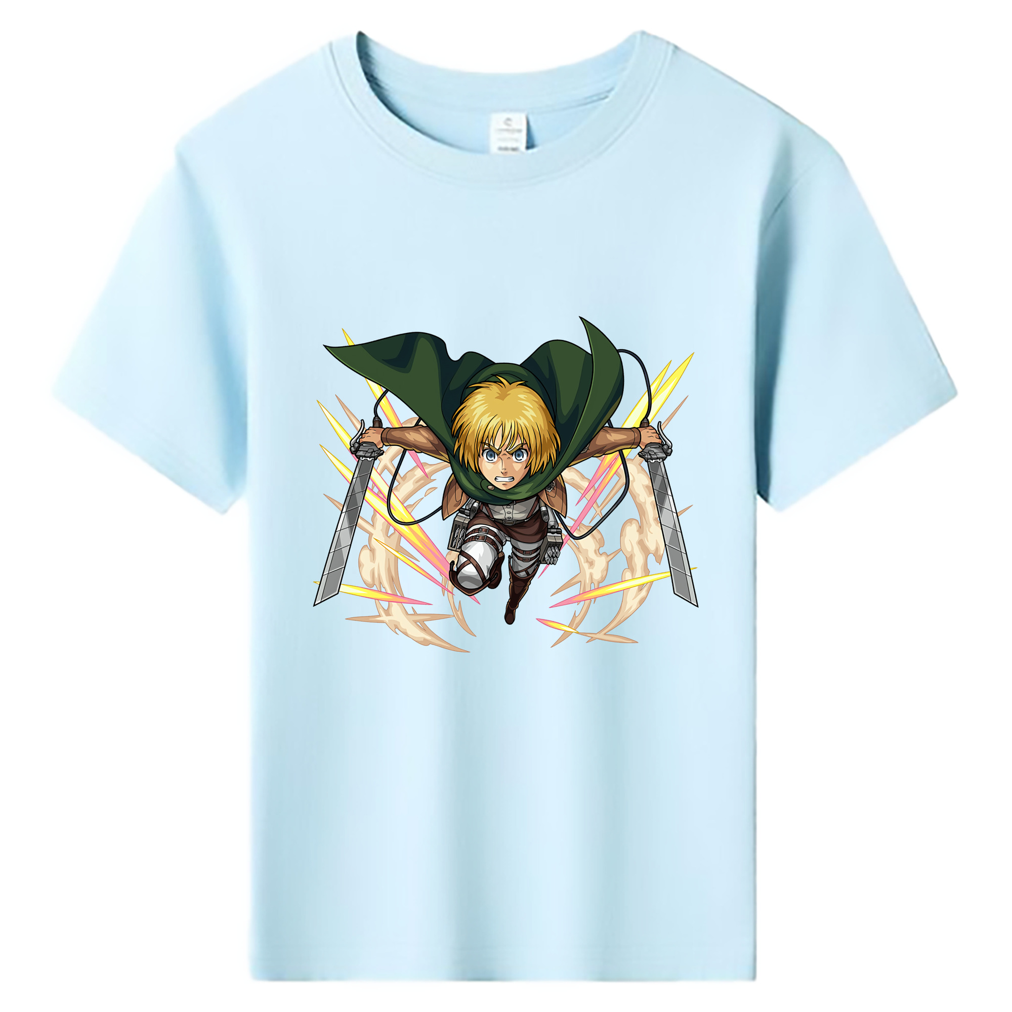 （画像用） 進撃の巨人 アルミン·アルレルト Attack on Titan Armin Arlert 綿100％キッズTシャツ（フロントプリント）
